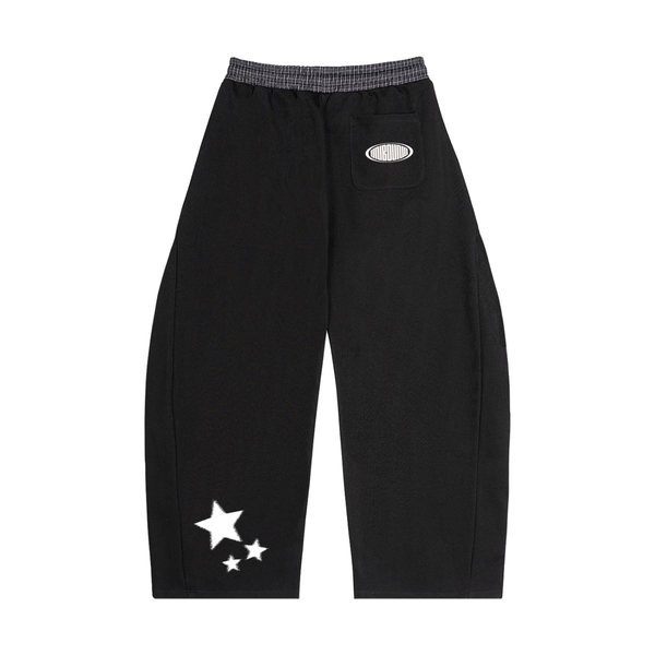 Plaid Waistband Barrel Sweatpants